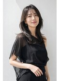 ロング/大人女性/モカグレージュ/髪質改善カラー/白髪ぼかし