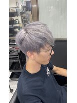 ヘアーデザイン ジェルム(Hair Design germe)&nbsp;メンズのハイトーンラベンダーカラー #しのだスペシャル
