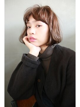 ナヌーク シブヤ(nanuk shibuya) 【nanuk】 ☆カーキグレー＋ハイライトで外国人風ボブ☆