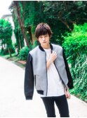グランジショートの無造作なこなれ感のあるstyle