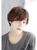 マニッシュショート 大人ショート 斜めバング 