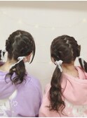 あみこみのハートツインテール