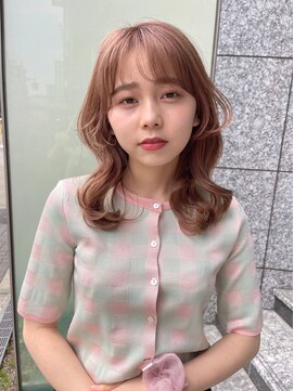 ローウェ 渋谷(Louwe) 透明感マロンベージュ/セミロングウルフ/Aラインボブ[渋谷]