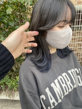 サンバイセライロ 千葉(SAN. by celilo) お顔周りで作る韓国くびれヘア×ブルーラベンダー【佐藤詩門】