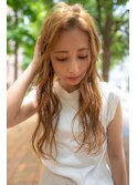 大人かわいい前髪セシルカットココアブラウンフリンジウェーブ