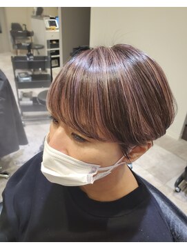 シェル 国分寺(shell) スッキリショート★たっぷりハイライトベイビーパープルベース