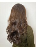 ロングヘアのコテ巻き風もボタニカルリペアパーマでダメージレス