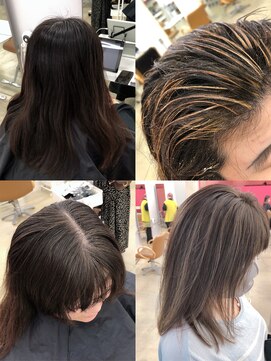 モイ(moy) 脱白髪染め!ロッド式白髪ぼかしハイライト/グラデーションカラー