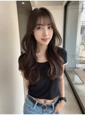 ベージュグレー黒髪レイヤーくびれヘア小顔10代20代30代40代