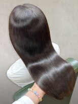 アース 日吉店(HAIR&MAKE EARTH) 縮毛矯正ロング♪ナチュラルストレート髪質改善ココアベージュ