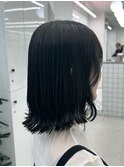 黒髪/外はねミディアム