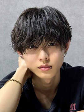 エルマーク 心斎橋(L-MARK) 黒髪マッシュナチュラルマッシュメンズヘア韓国ツーブロック