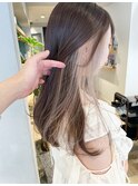 【堀惠】インナーカラーイヤリングカラーベージュ吉祥寺ロング