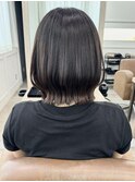 黒髪/ボブルフ/ネビージュ/韓国/ワンレン/盛岡/髪質改善/前髪