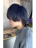 ウルフカット×アウターカラー