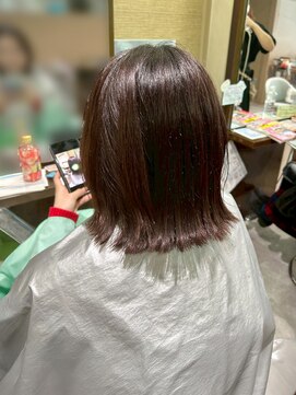 ユーアンボワーズ(U-AMBOISE) うる艶外ハネボブ【寝屋川/髪質改善/白髪ぼかし】