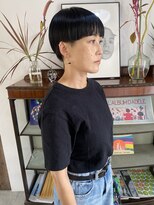 ヘアーアイストゥーレ(HAIR ICI TRE)&nbsp;20代30代40代小顔ハンサムショートアッシュブルーブラック