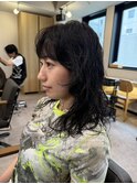 ドライパーマゆるめパーマウルフパーマミディアムパーマ銀座暗髪