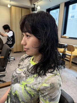 ノラ ギンザ(NORA GINZA) ドライパーマゆるめパーマウルフパーマミディアムパーマ銀座暗髪