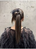 【堂安稚菜】タイトポニー