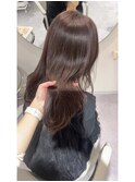 髪質改善 ピンクブラウンカラー