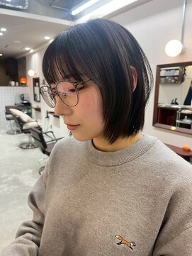 ルックアット(Look at) 【Look at】レイヤーボブ似合わせカット着物ヘアダークアッシュ