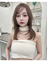サンドレオ 新宿店(sand Leo)&nbsp;ミディアムレイヤーカット/髪質改善/韓国/前髪/新宿/ブリーチ