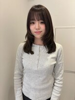 ローレンジウ(LOREN JU)&nbsp;着物ヘア/ダークアッシュ/ミディアムレイヤーカット/名古屋名駅