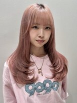 シーク 八王子(CHIC) 韓国レイヤーカット ハイトーンピンクベージュ【八王子】