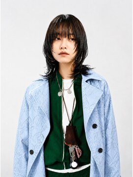 アンヌ ピンクブラウンのニュアンスウルフ