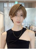 丸みショート/カーテンバング/顔周りカット/ダークブルー☆421