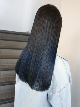 ヘアーズ ロッソ テラス(hair's ROSSO TERRACE) ストレートロング×ブルーブラック