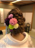 【BLANCO北堀江】大きめの三つ編みまとめ髪(AKANE)