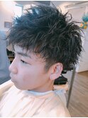 スパイラルツイストマッシュx黒髪