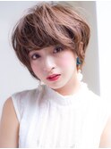 ふんわりパーマでお洒落マッシュショート×グレージュカラー*