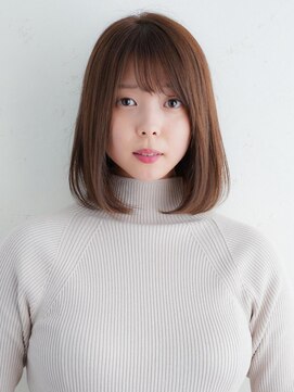 ニーフ 恵比寿(neaf) イメチェン　ホワイトブロンド　外ハネボブ 美髪　ワイドバング