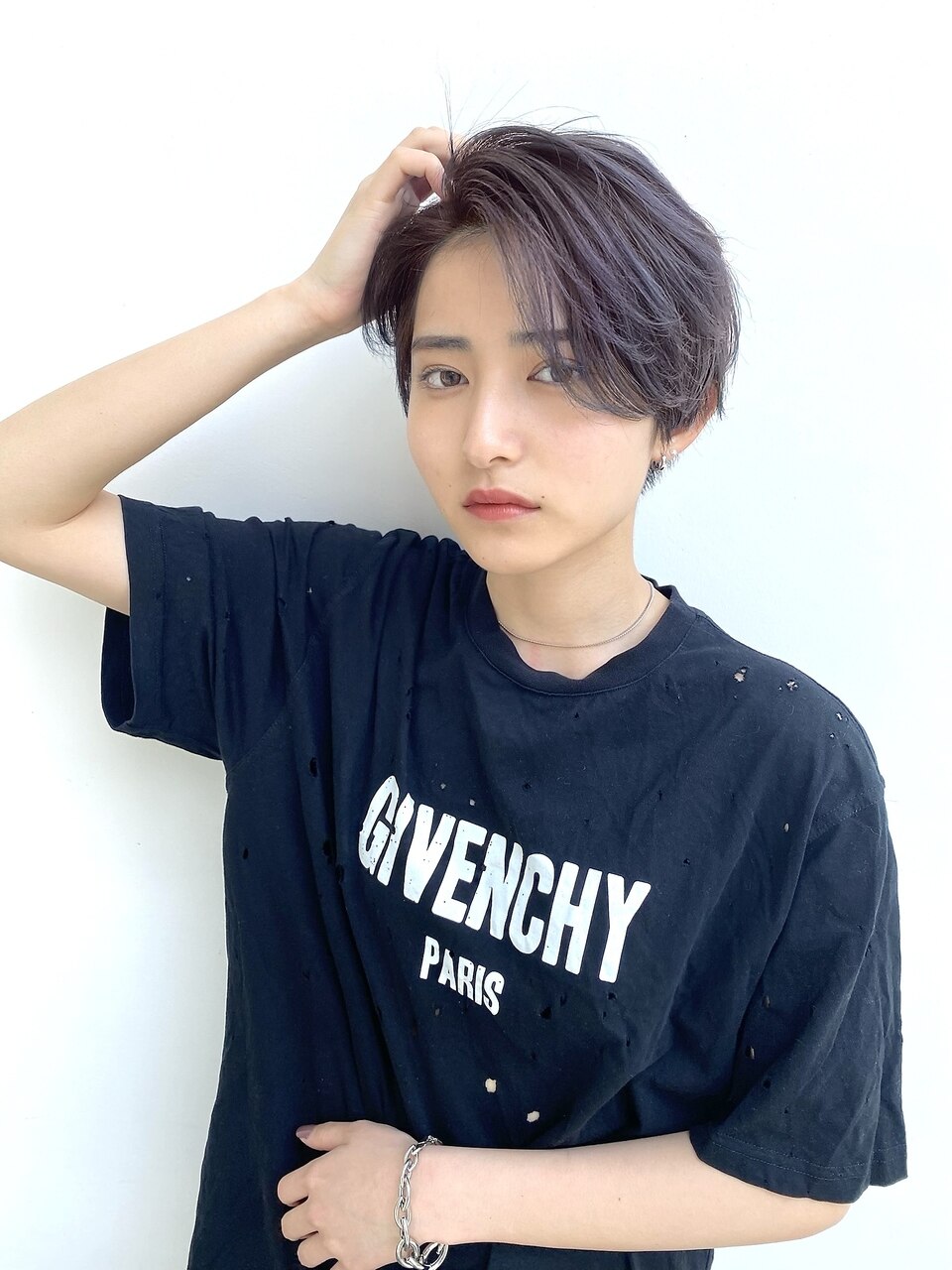 ハンサムショート×かきあげバング 【aole 柴田紋奈】：L108651360