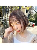 【mee.】　ミニボブ　ハイライトベージュ  丸み