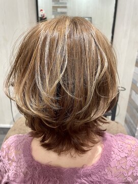 アプシー 三木店(Apsee) ネオウルフ×ブランドベージュ/くすみベージュ/細めハイライト