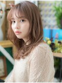 シースルーバング外国人風小顔大人ハイライトc大宮20代30代40代