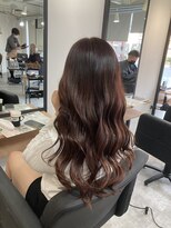 ラフ 難波店(LAFF)&nbsp;#黒髪#ボブルフ#ネビージュ#小顔#ワンレン