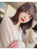 ショコラベージュミディアムへアくびれへア★似合わせカット