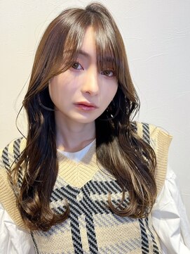 ロンド ストラーダ 心斎橋(Lond strada) 韓国前髪顔周りロング×デザインカラー[心斎橋/髪質改善]