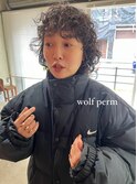 ウルフパーマ/黒髪パーマ/30代/40代