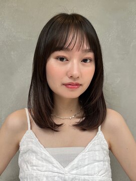 ガーデンヨコハマ(GARDEN YOKOHAMA) ミディアムレイヤーカットワンカール内巻きオリーブベージュ