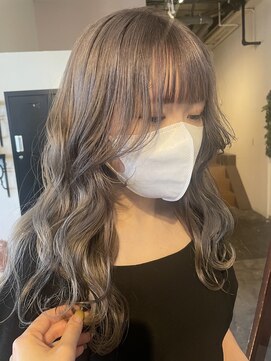 ムード マグ レーベル 南松本(MOOD Mag Label) 20代30代大人可愛い艶感ミルクティーベージュケアブリーチ