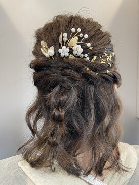 美容室 パペポ(PAPEPO) ハーフアップ+お団子テール