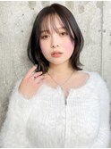 切りっぱなしボブ×ニュアンスカラー外ハネボブ[仙台]