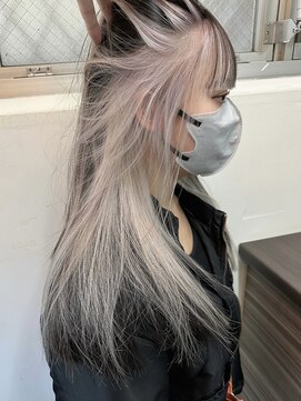 インナーカラー×ホワイト