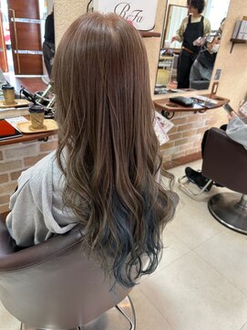 インナーカラー/ライムグリーン小顔